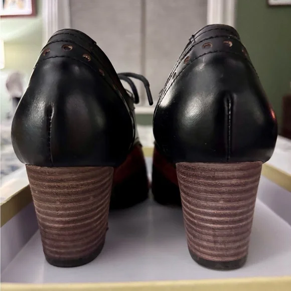 L’Artiste  / Spring Step  Heels - Black and Multicolor retro shoes , Oxford’s - Picture 7 of 10